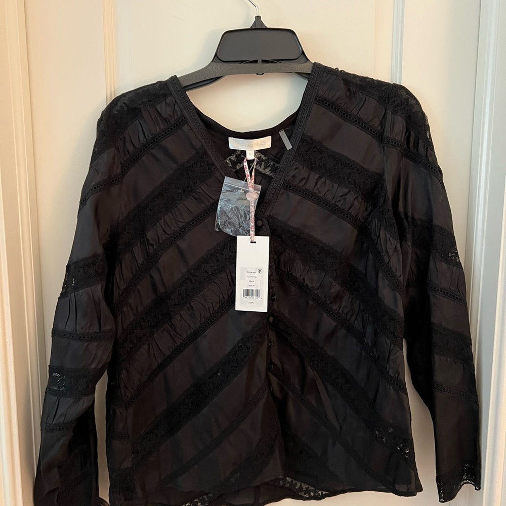Loveshackfancy Black Lace Women's Top - Picture 3 of 3